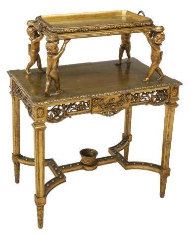 LOUIS XVI STYLE GILTWOOD TRAY-TOP