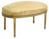 LOUIS XVI STYLE GILTWOOD UPHOL