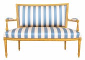 LOUIS XVI STYLE GILTWOOD UPHOL