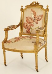 LOUIS XVI STYLE GOLD GILT WOOD