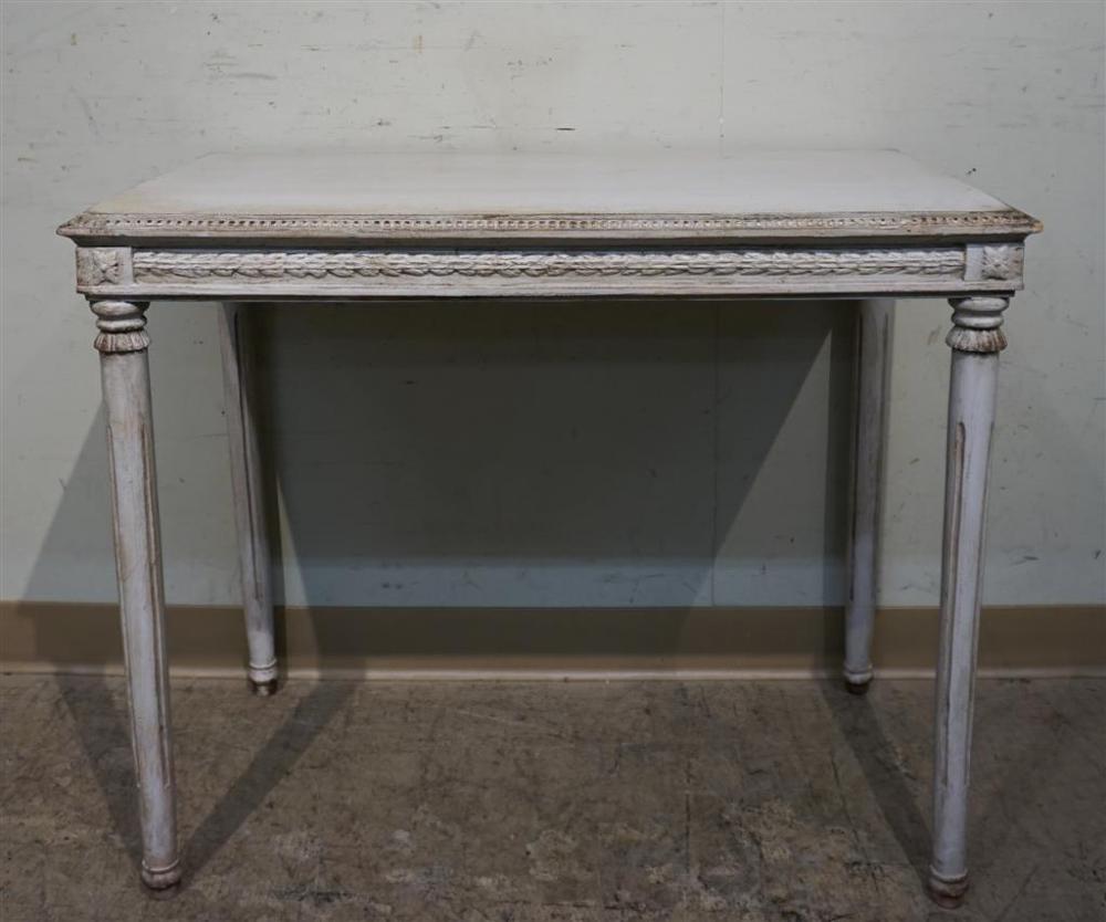 LOUIS XVI STYLE GRAY PAINTED WOOD