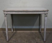 LOUIS XVI STYLE GRAY PAINTED W
