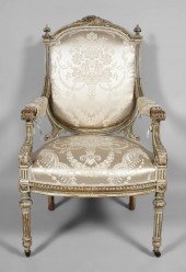 LOUIS XVI STYLE GREEN PAINTED