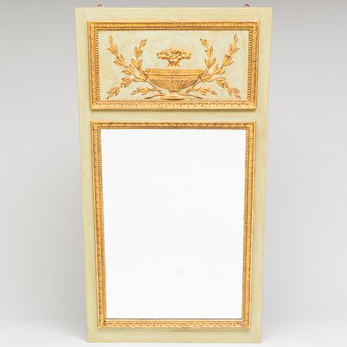 LOUIS XVI STYLE GREEN PAINTED AND