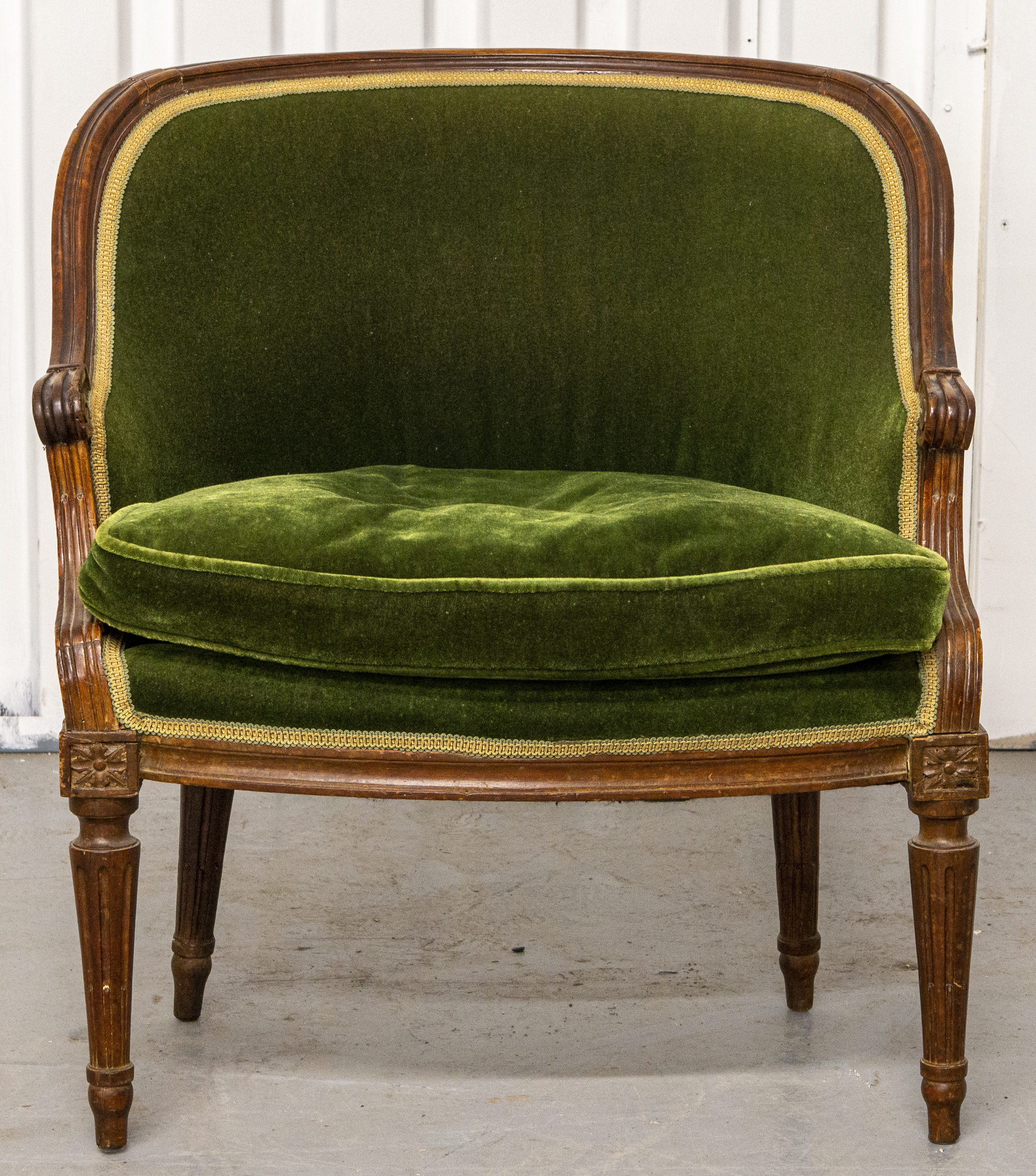 LOUIS XVI STYLE GREEN VELVET