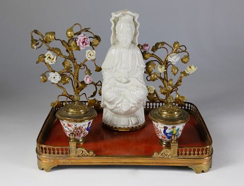 LOUIS XVI STYLE INKSTAND WITH BLANC