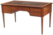 LOUIS XVI STYLE INLAID LEATHER