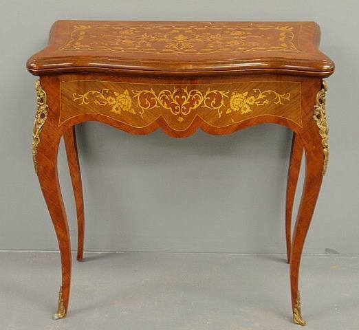 Louis XVI style inlaid mahogany