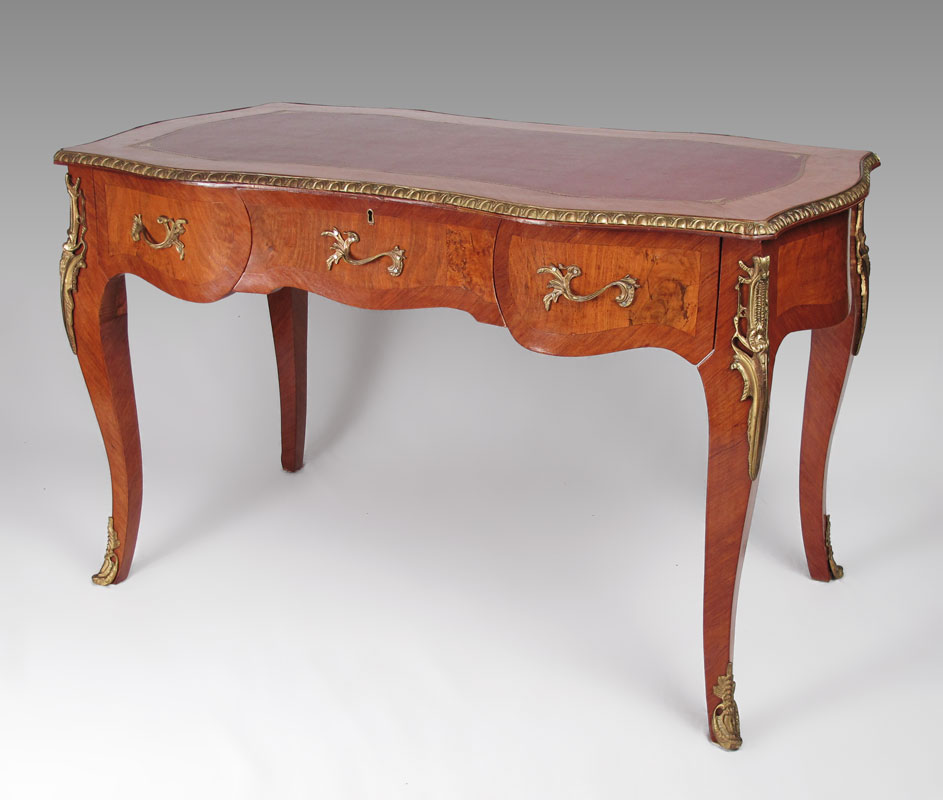 LOUIS XVI STYLE LEATHER TOP DESK: