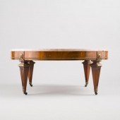 LOUIS XVI STYLE MAHOGANY & TRA