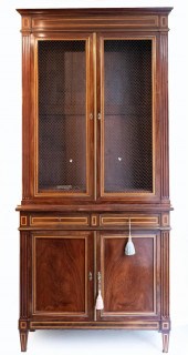 LOUIS XVI STYLE MAHOGANY AND S