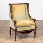 LOUIS XVI STYLE MAHOGANY BERGE