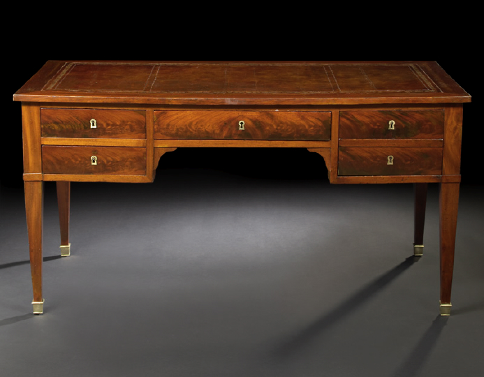 Louis XVI-Style Mahogany Bureau
