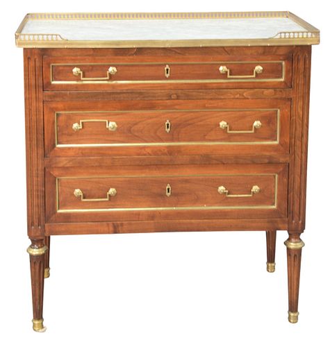 LOUIS XVI STYLE MAHOGANY COMMODE,