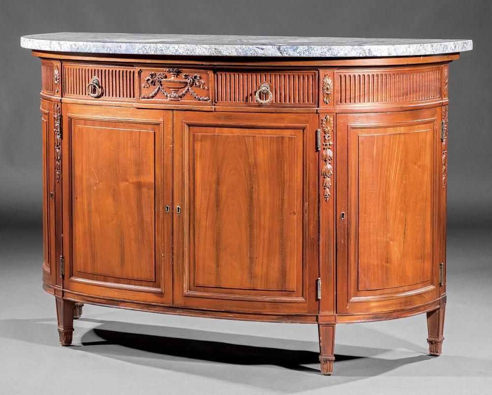 LOUIS XVI-STYLE MAHOGANY DEMILUNE