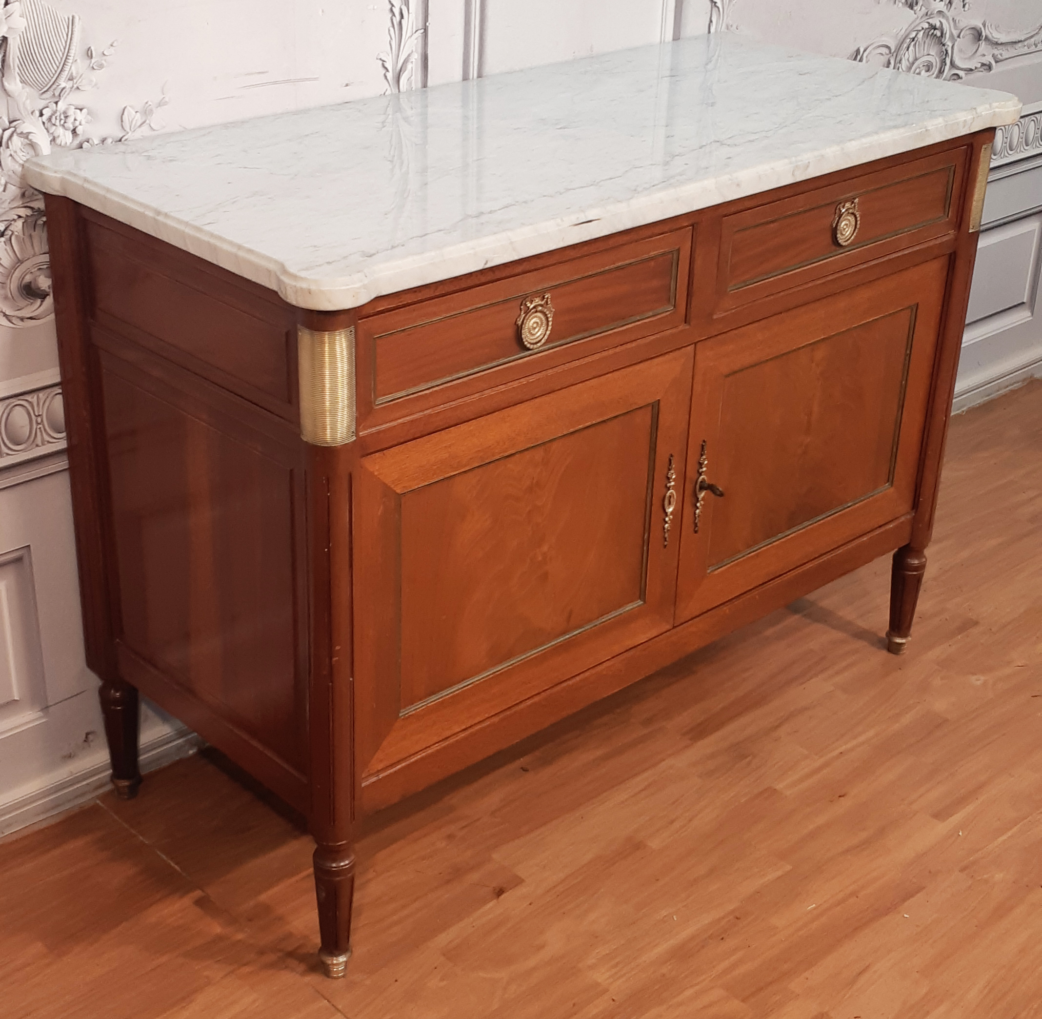 LOUIS XVI STYLE MAHOGANY GILT