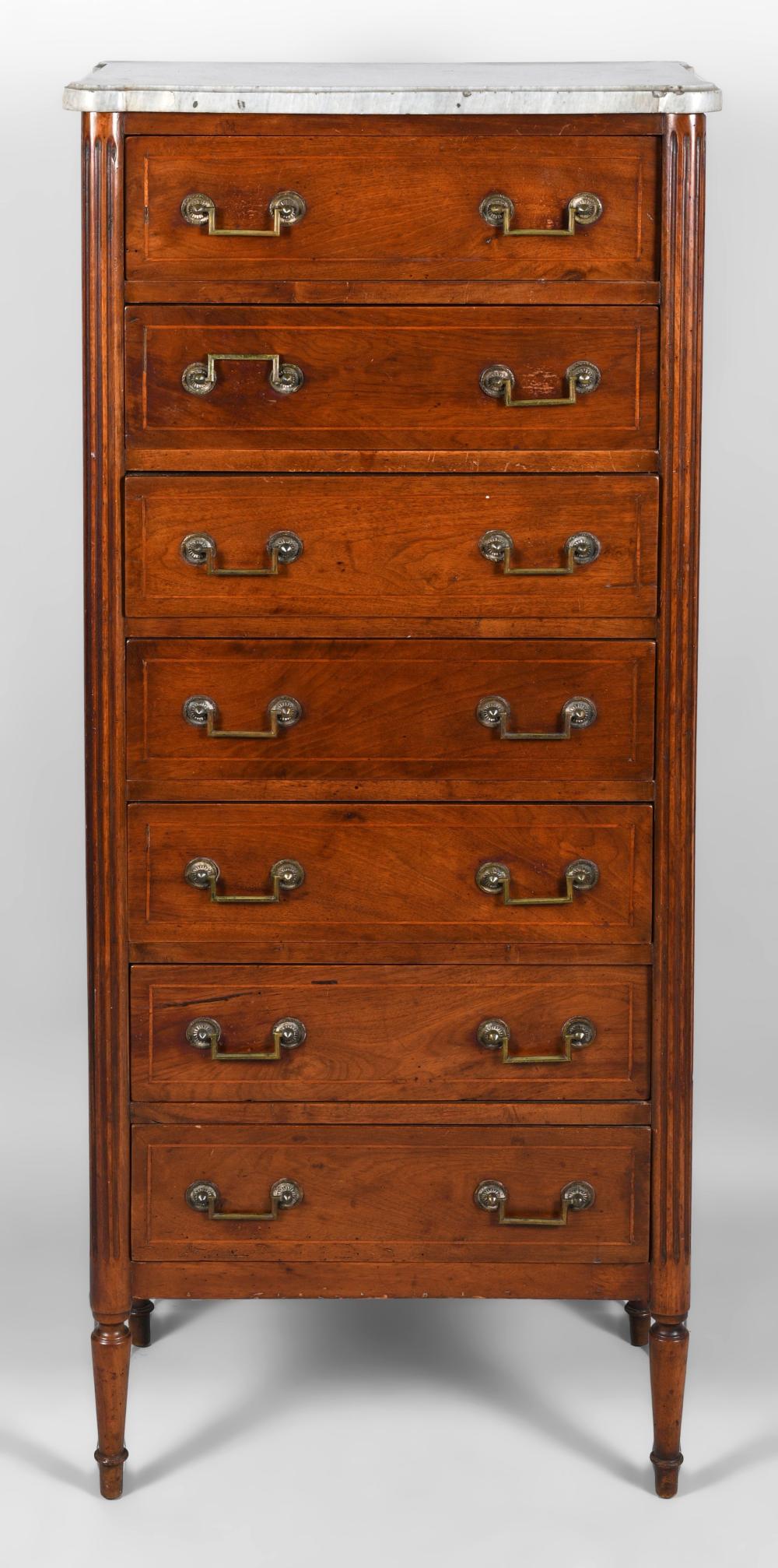 LOUIS XVI STYLE MAHOGANY SEMANIER