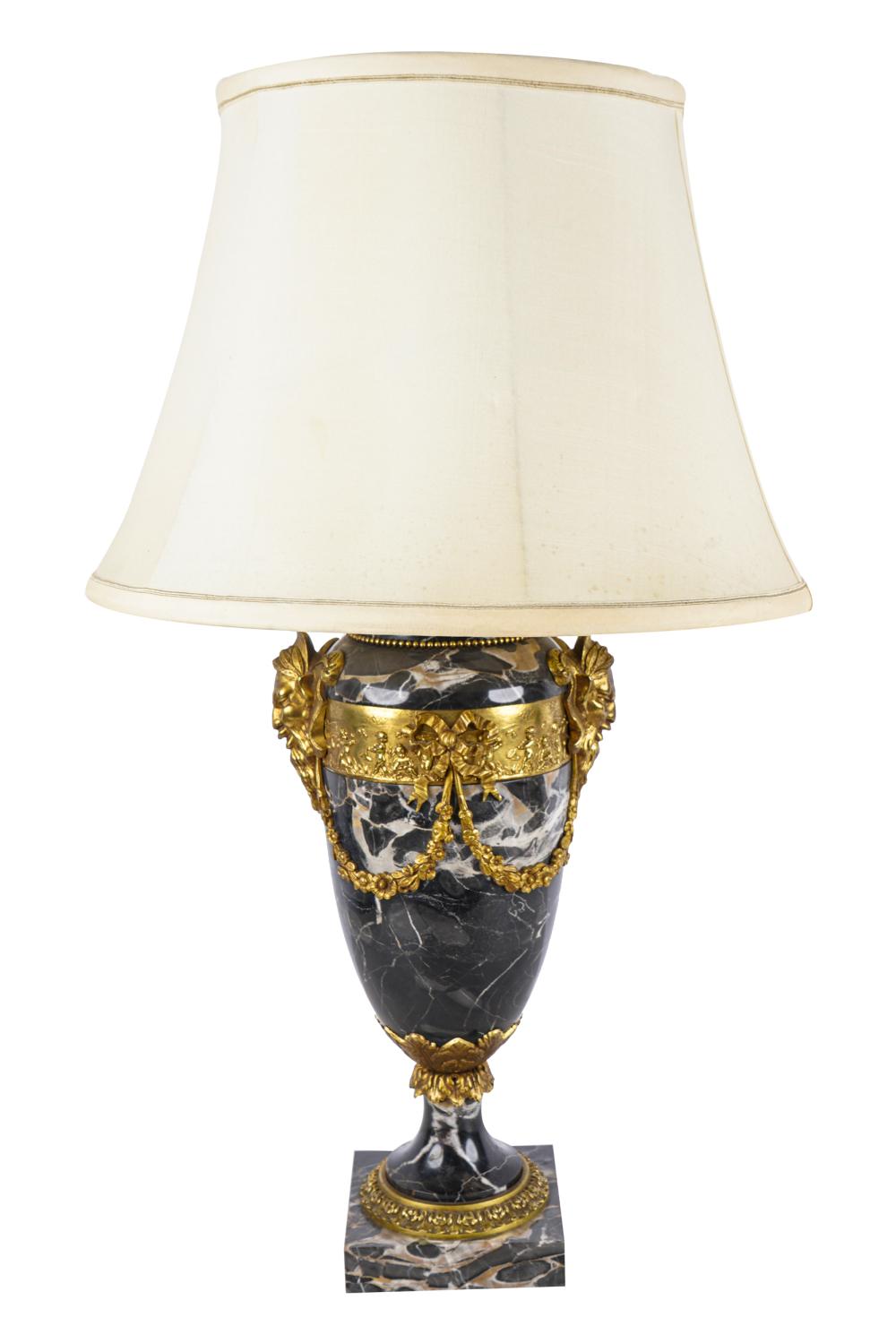 LOUIS XVI STYLE MARBLE & GILT METAL