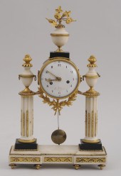 LOUIS XVI STYLE MARBLE AND GIL