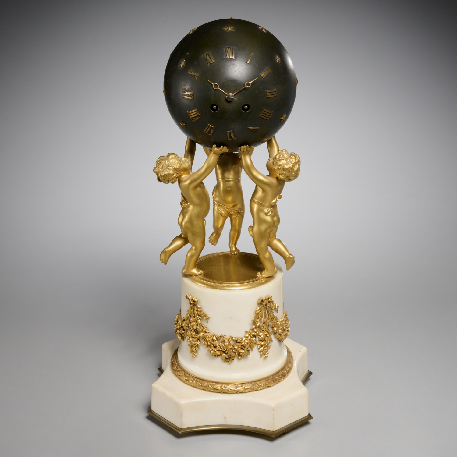 LOUIS XVI STYLE MARBLE, BRONZE,