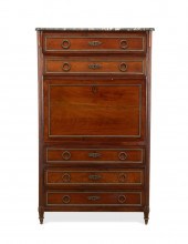 LOUIS XVI STYLE MARBLE TOP SEC