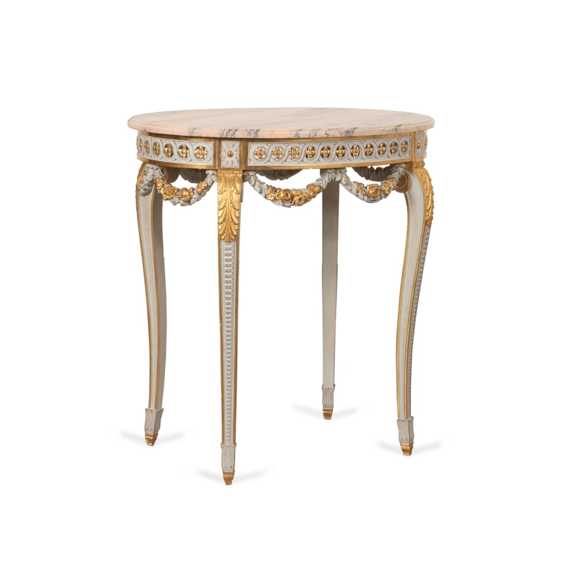 LOUIS XVI STYLE MARBLE TOP PARCEL