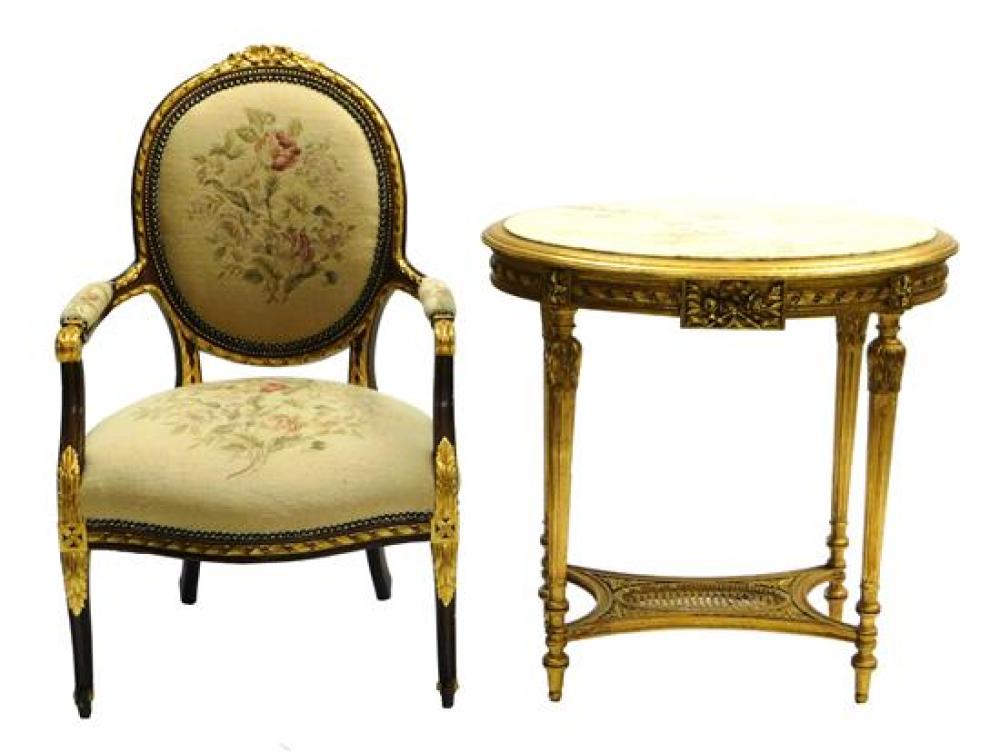 LOUIS XVI STYLE MARBLE TOP STAND