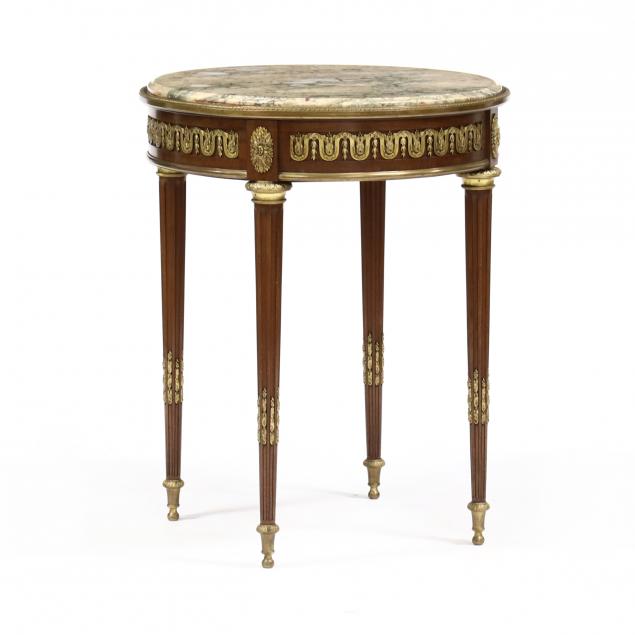 LOUIS XVI STYLE MARBLE TOP AND