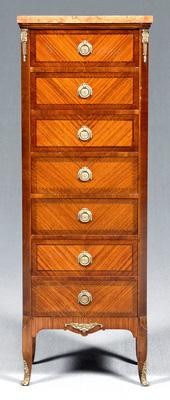Louis XVI style marble top sem