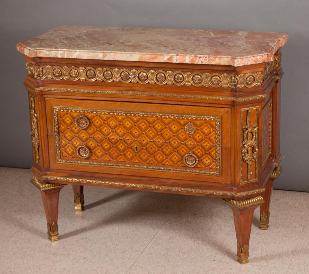 LOUIS XVI STYLE MARBLE-TOP AND