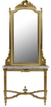 LOUIS XVI STYLE MARBLE-TOP CON