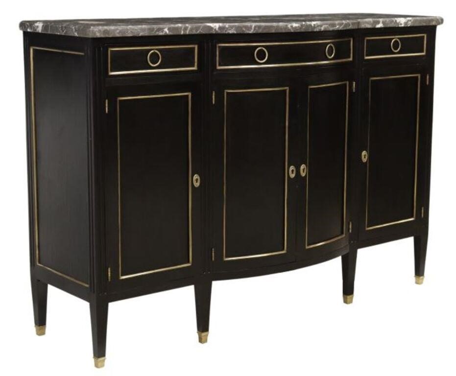 LOUIS XVI STYLE MARBLE-TOP EBONIZED