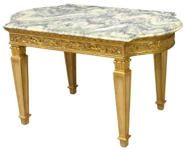 LOUIS XVI STYLE MARBLE-TOP GILTWOOD