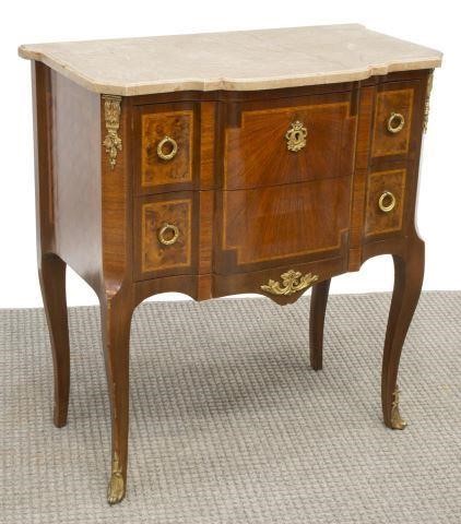 LOUIS XVI STYLE MARBLE-TOP INLAID