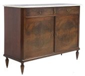 LOUIS XVI STYLE MARBLE-TOP MAH
