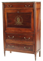 LOUIS XVI STYLE MARBLE-TOP MAH