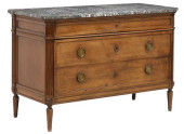 LOUIS XVI STYLE MARBLE-TOP MAH