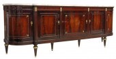 LOUIS XVI STYLE MARBLE-TOP MAH