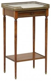 LOUIS XVI STYLE MARBLE-TOP MAH