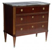 LOUIS XVI STYLE MARBLE-TOP MAH