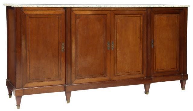 LOUIS XVI STYLE MARBLE-TOP MAHOGANY