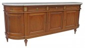 LOUIS XVI STYLE MARBLE-TOP MAH