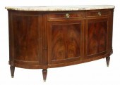 LOUIS XVI STYLE MARBLE-TOP MAH