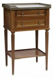 LOUIS XVI STYLE MARBLE-TOP MAH