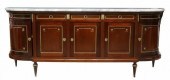 LOUIS XVI STYLE MARBLE-TOP MAH