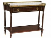 LOUIS XVI STYLE MARBLE-TOP MAH