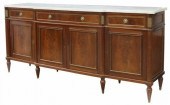 LOUIS XVI STYLE MARBLE-TOP MAH