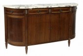 LOUIS XVI STYLE MARBLE-TOP MAH