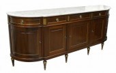 LOUIS XVI STYLE MARBLE-TOP MAH