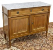 LOUIS XVI STYLE MARBLE-TOP MAH